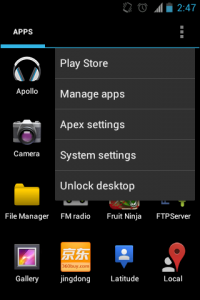 ICS style Apex launcher