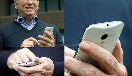 Look! Here is Google's Eric Schmidt and His White Motorola X Phone