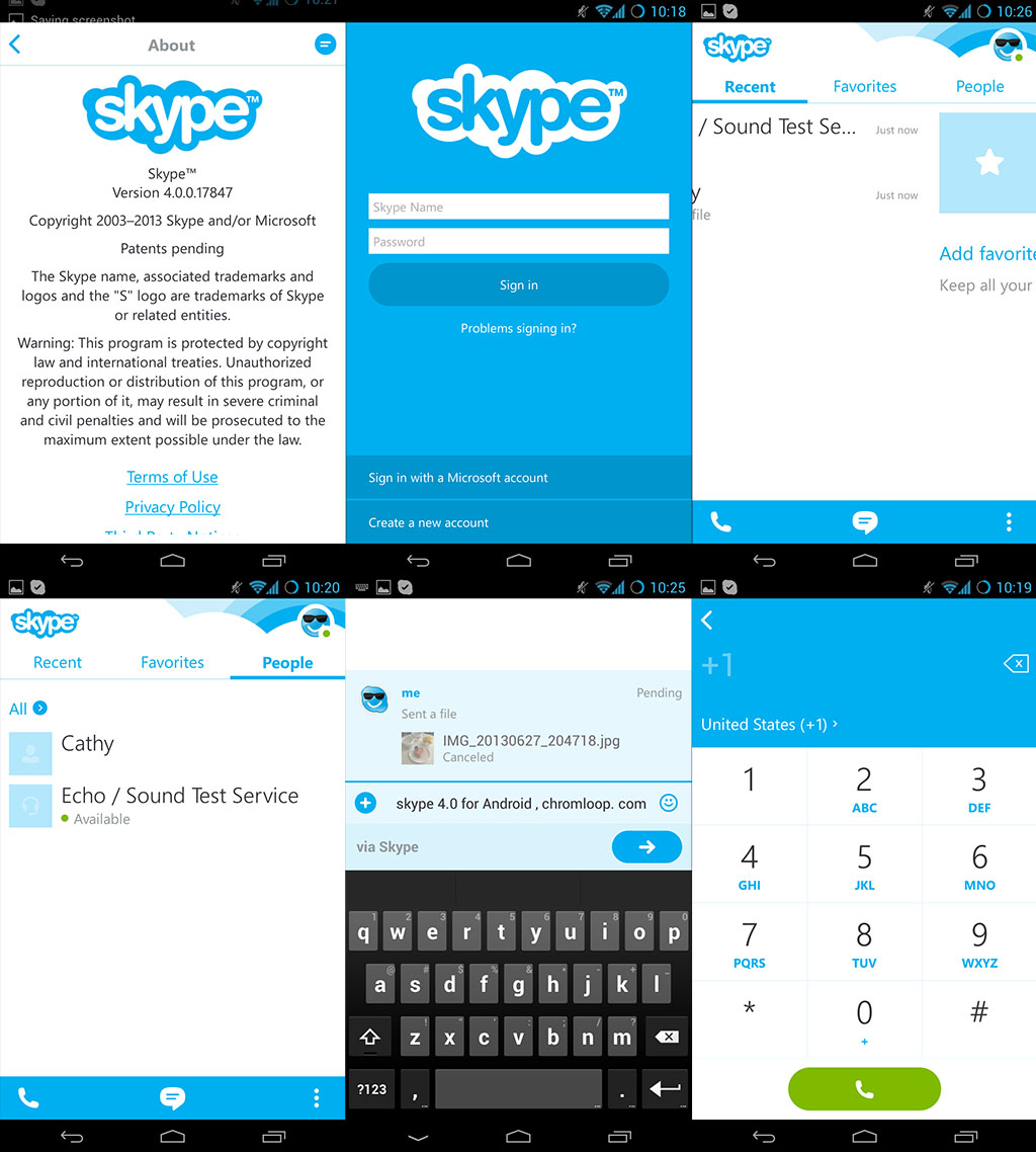 Skype 4.0 Android screenshot
