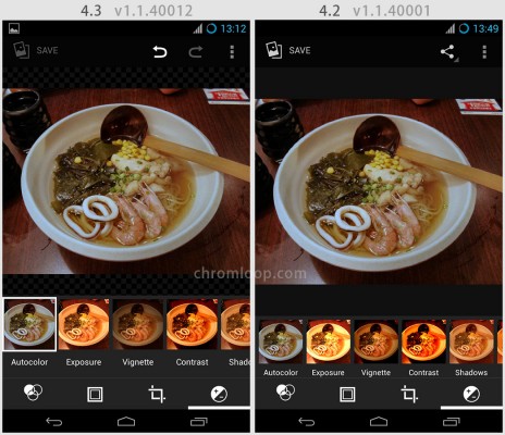 Android photo editor compare